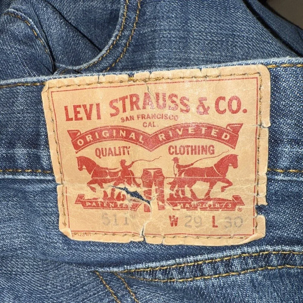 Levi's Jeans Mens 29x30 511 slim fit‎ Straight Leg Dark Wash